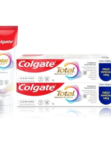 Creme Dental Colgate Total Clean Mint 180g 2 unidades