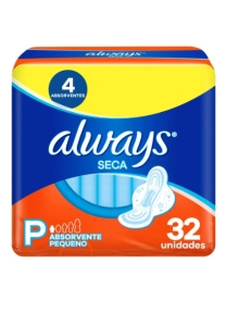 Absorvente Always Super Proteção Seca com Abas - 32 Unidades